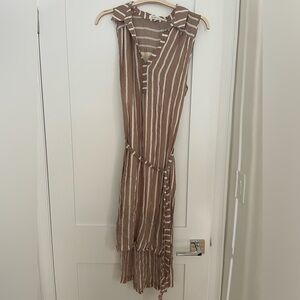 BCBGeneration Striped Tie Shirt Dress